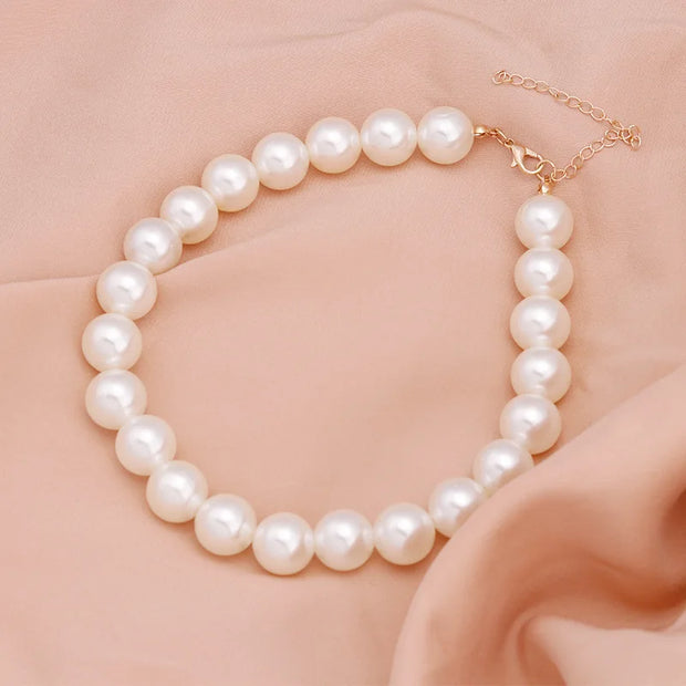 Vintage Pearl Chain Necklace – Elegant Wedding Gift for Her