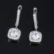 Square Zircon Drop Earrings