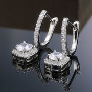 Square Zircon Drop Earrings