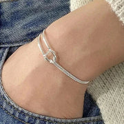 Sleek Asymmetric Sterling Silver Bracelet – Modern Edge, Timeless Style