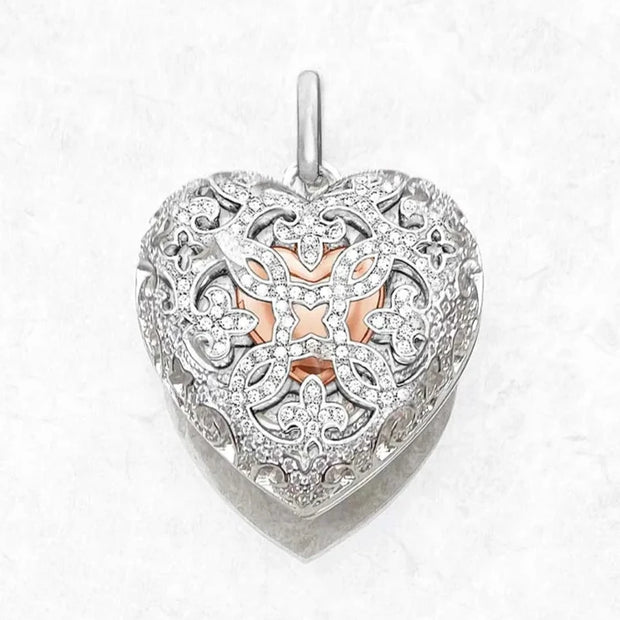 Sterling Silver Heart Locket Pendant – A Cherished Keepsake in Elegant Silver