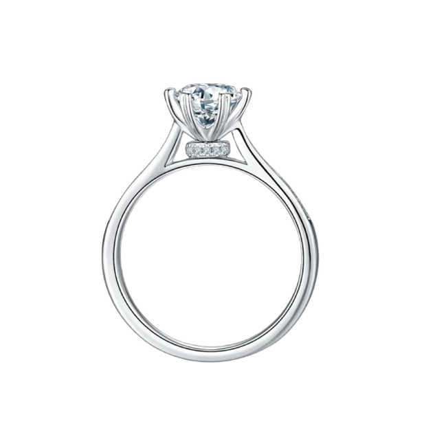 Rose Ring Moissanite